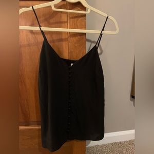 Aritzia Wilfred Black Silk Tank Top